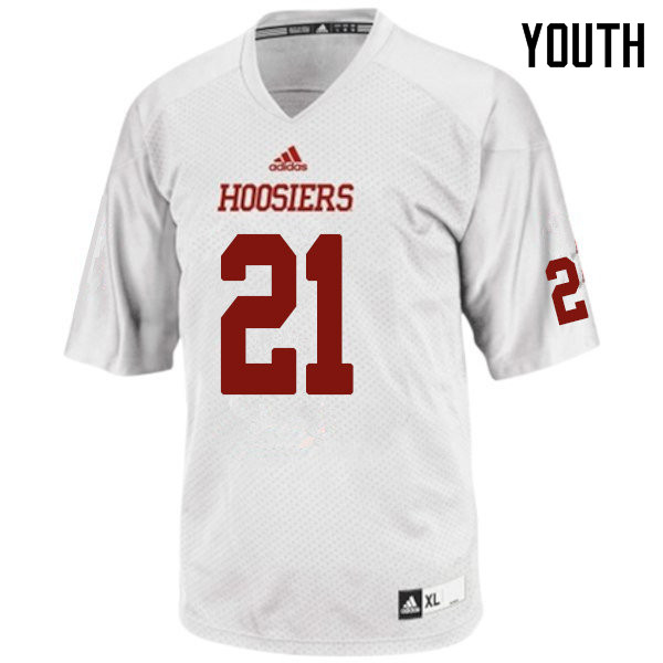 Youth #21 Stevie Scott Indiana Hoosiers College Football Jerseys Sale-White